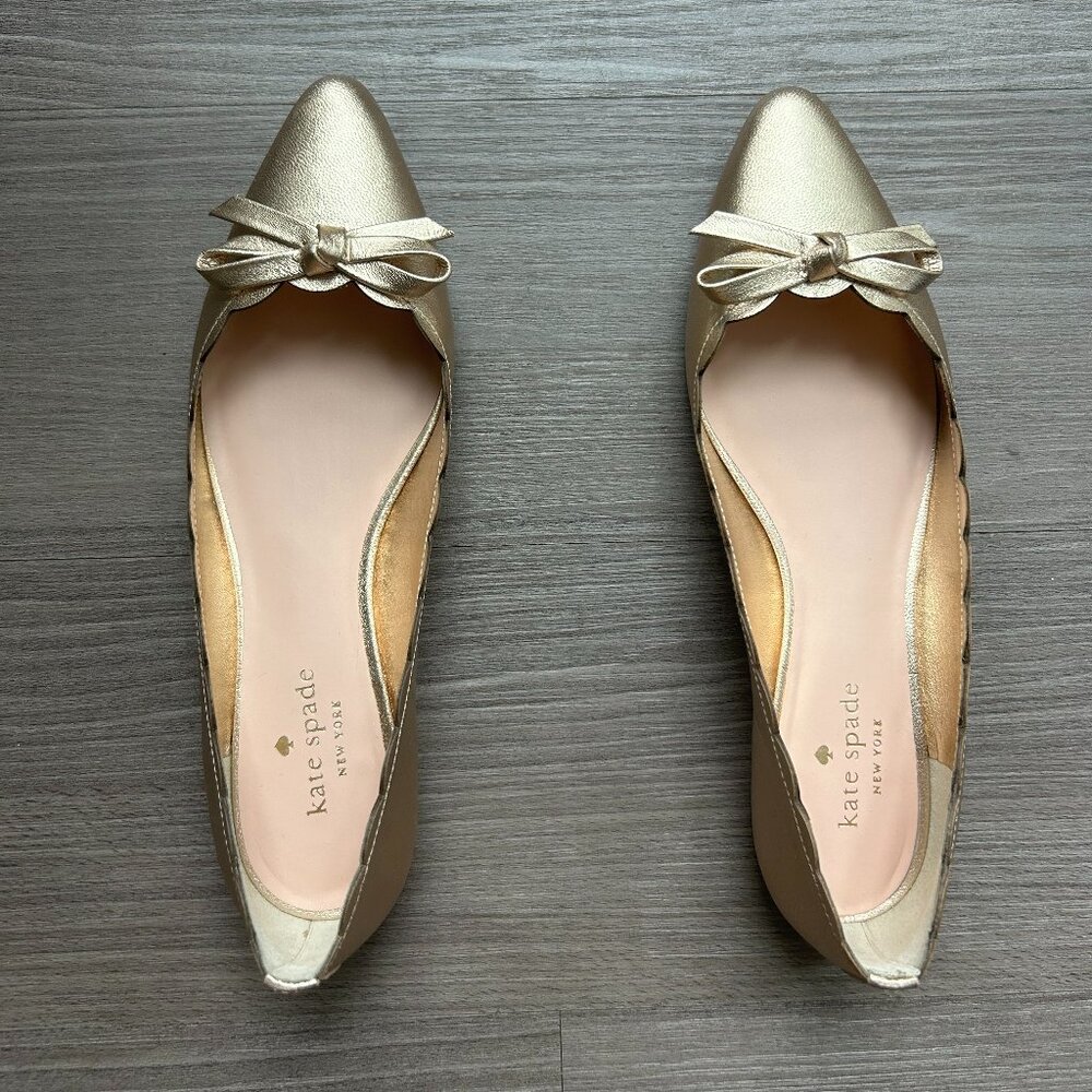 [NWT] Kate Spade Eleni Flex Flat in Gold sz 7.5